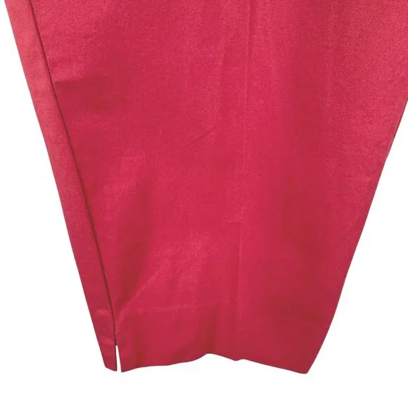 Talbots Heritage Cropped Ankle Pants 20W Red Cotton‎ Spandex NWT PT-2641 - Picture 6 of 14